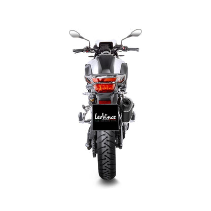 BMW F750GS (18-23) m.fl. LeoVince LV-14 slip-on – rustfri – sort – ekstra produktvisning af lyddæmper, finish og detaljer 7