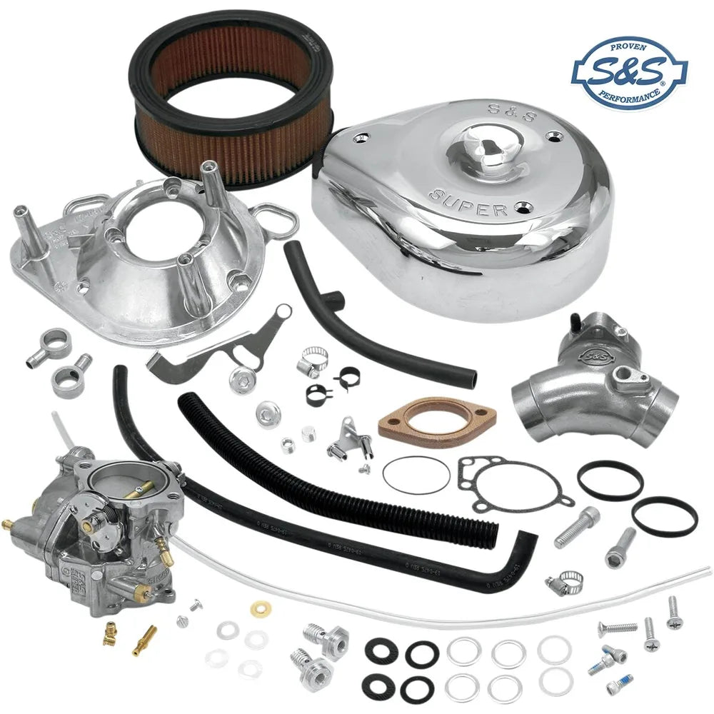 Harley-Davidson modeller (99-06) Super G Carburetor Kit, krom / natural – S&S Cycle