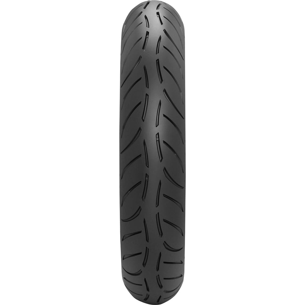 Metzeler Sportec M7 RR 110/70ZR17 54W TL – fordæk – ekstra visning af dækkets profil, mønster og konstruktion.