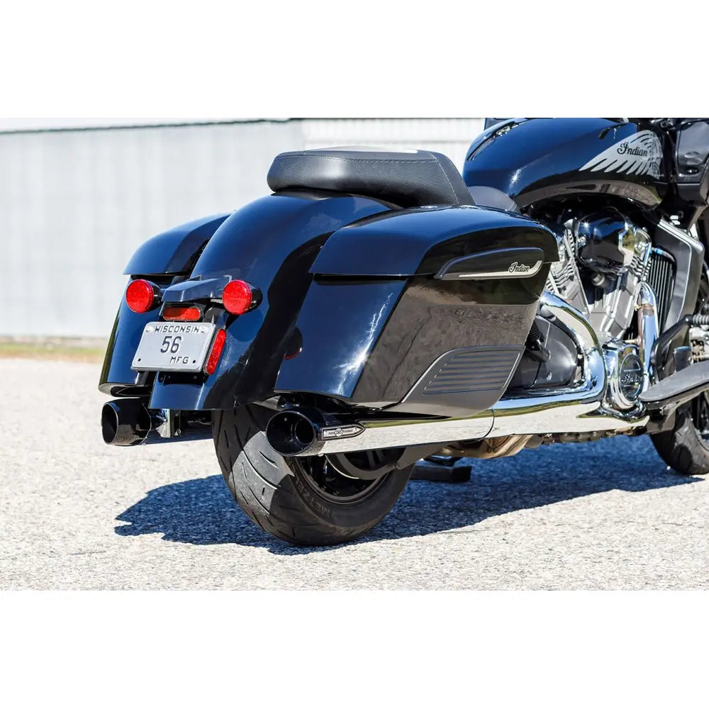 Indian Elite (14-26) 4" Broadhead Slip-On Mufflers, krom, Slash-Cut end cap – S&S Cycle – teknisk produktdetalje 9