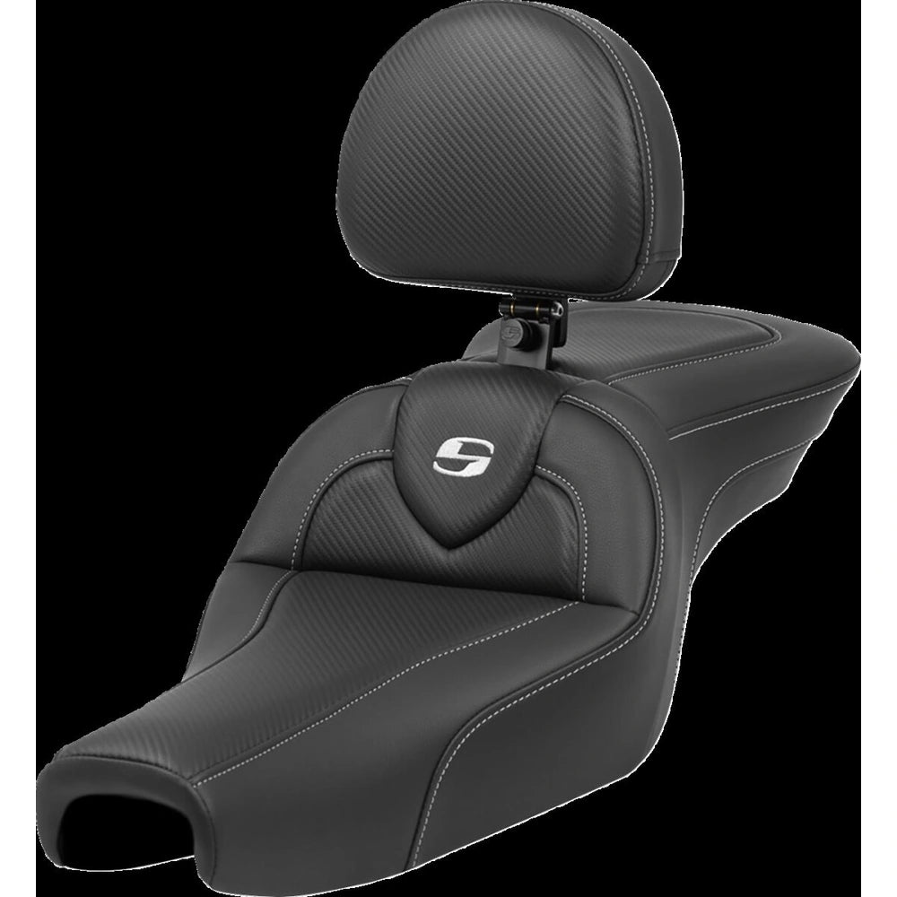 Harley-Davidson Sportster (04-22) Roadsofa 2-up sæde Carbon Fiber med førerryglæn – Saddlemen