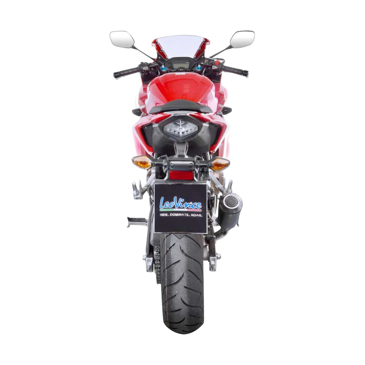 Honda CB500F (16-19) m.fl. LeoVince LV-10 slip-on – rustfri – ekstra produktvisning af lyddæmper, finish og detaljer 4