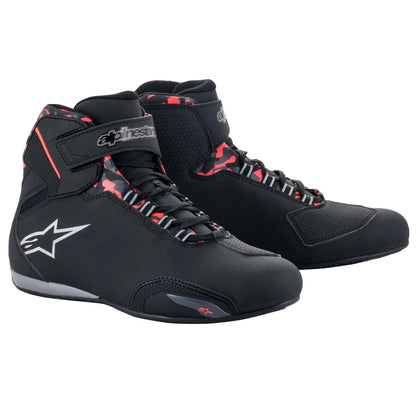 MC sko Sektor Waterproof, herre – Sort/Grå/Rød, str. US 6 fra Alpinestars – primært produktbillede