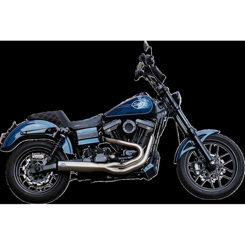Harley-Davidson Dyna (06-07) 2-into-1 Qualifier Exhaust System, børstet – S&S Cycle – ekstra produktvisning 2