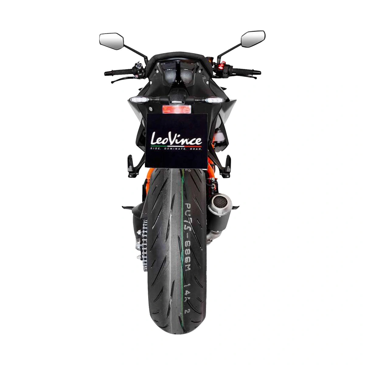 KTM Super Duke 1290 (20-24) LeoVince LV-10 slip-on – rustfri – mat sort – ekstra produktvisning af lyddæmper, finish og detaljer 2