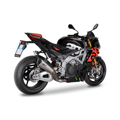 Aprilia RSV4 / Tuono V4 (17-26) Konix Evo slip-on, titanium – Spark – produktdetalje fra alternativ vinkel, billede 2