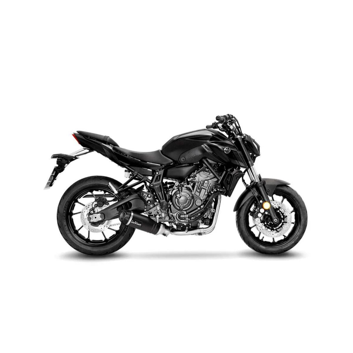 Yamaha MT-07 (21-24) m.fl. LeoVince LV One EVO komplet udstødning – rustfri – godkendt – mat sort – 14360EBK – ekstra produktvisning af udstødningssystem, design og detaljer 2