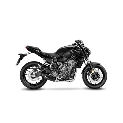 Yamaha MT-07 (21-24) m.fl. LeoVince LV One EVO komplet udstødning – rustfri – godkendt – mat sort – 14360EBK – ekstra produktvisning af udstødningssystem, design og detaljer 2
