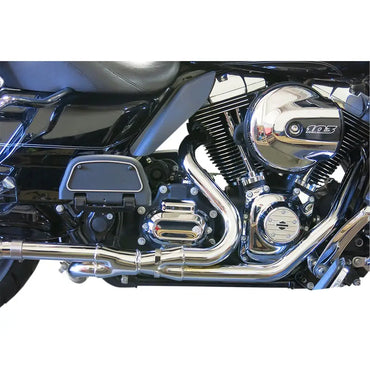Harley-Davidson Touring (09-16) 2x2 Dual forrør, krom – Bassani – ekstra produktvisning 2 med fokus på design og detaljer