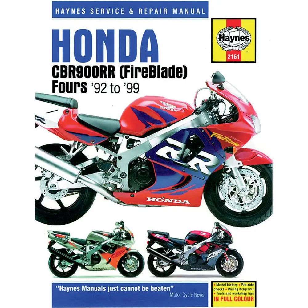 Honda CBR900RR Fireblade (1992–1999) værkstedshåndbog – Haynes – Haynes værkstedsmanual til service og reparation