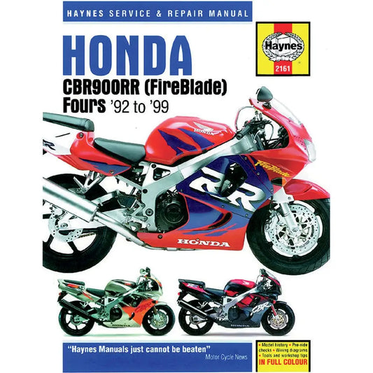Honda CBR900RR Fireblade (1992–1999) værkstedshåndbog – Haynes – Haynes værkstedsmanual til service og reparation