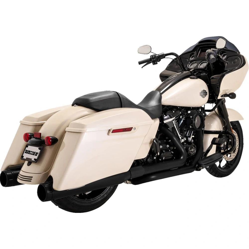 Harley-Davidson Touring (17-25) Dresser Duals PCX™ forrør, sort – Vance & Hines – detaljebillede af udstødning og finish 2