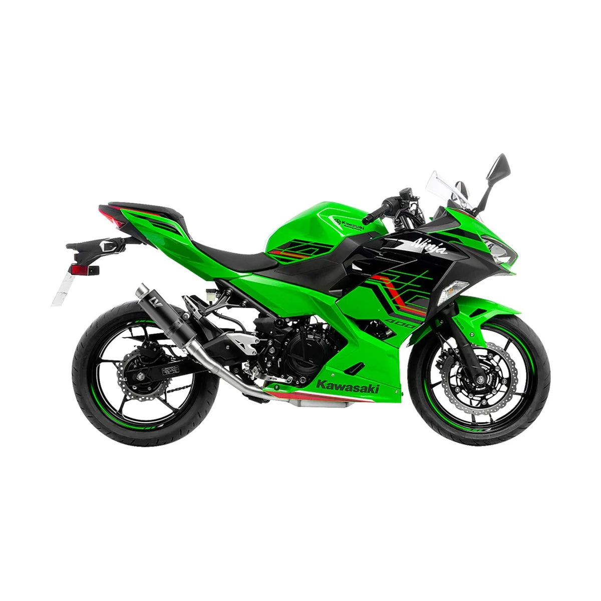 Kawasaki Ninja 400 (24-25) m.fl. LeoVince GP Corsa slip-on – rustfri – mat sort