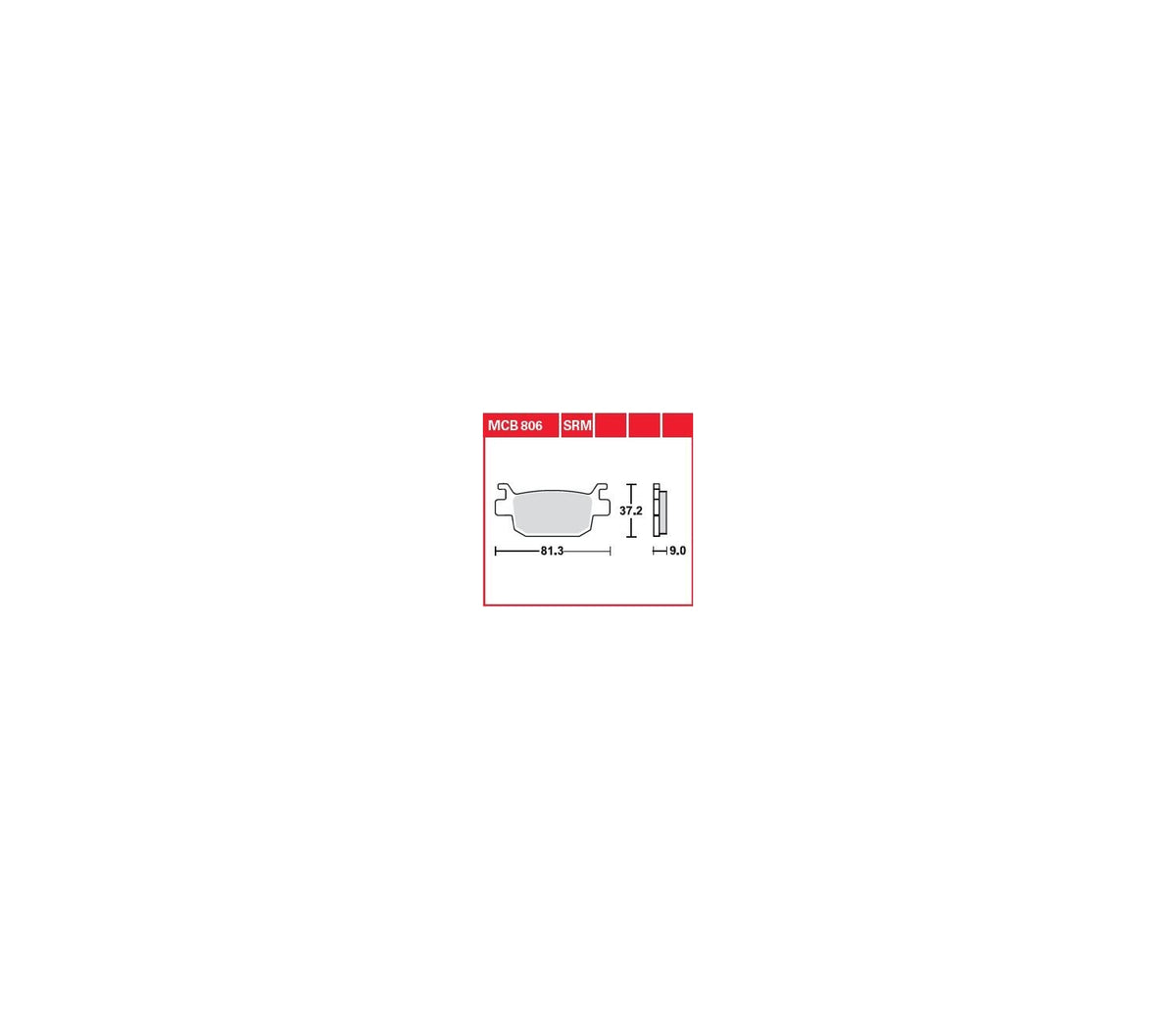 Honda SH 150 I 09-26 m.fl. – SRM sinterbremseklodser til scooter bag – TRW MCB806SRM – produktillustration