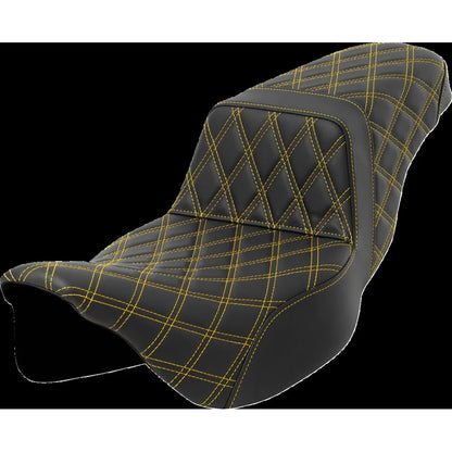 Harley-Davidson Touring (08-24) Step-Up 2-up sæde Lattice Stitch guld syning Extended Reach – Saddlemen