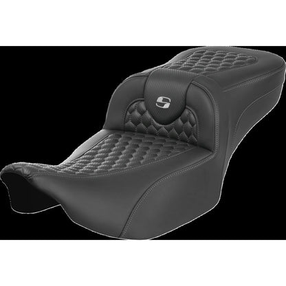 Harley-Davidson Touring (23-26) Roadsofa 2-up sæde Honeycomb sølv syning Extended Reach (823-07-19005) – Saddlemen