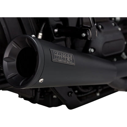 Harley-Davidson Softail (18-24) 2-into-1 Upsweep komplet udstødning, sort – Vance & Hines – alternativ vinkel på udstødningen 8