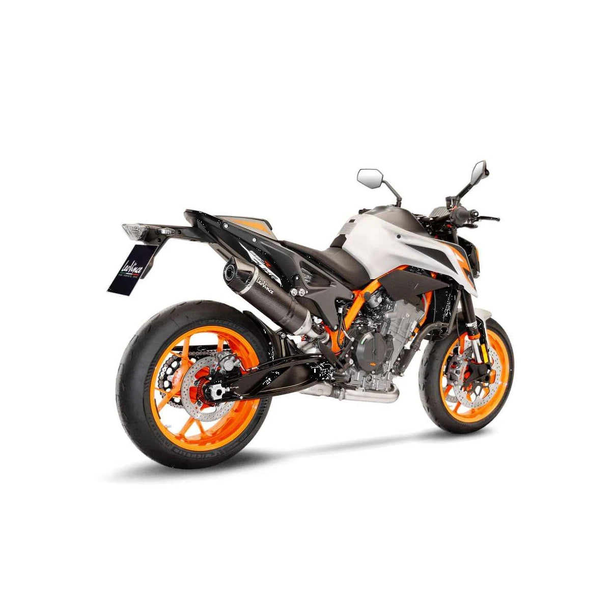 KTM 790 Duke (18-26) m.fl. LeoVince LV One EVO slip-on – carbon – ekstra produktvisning af lyddæmper, finish og detaljer 2