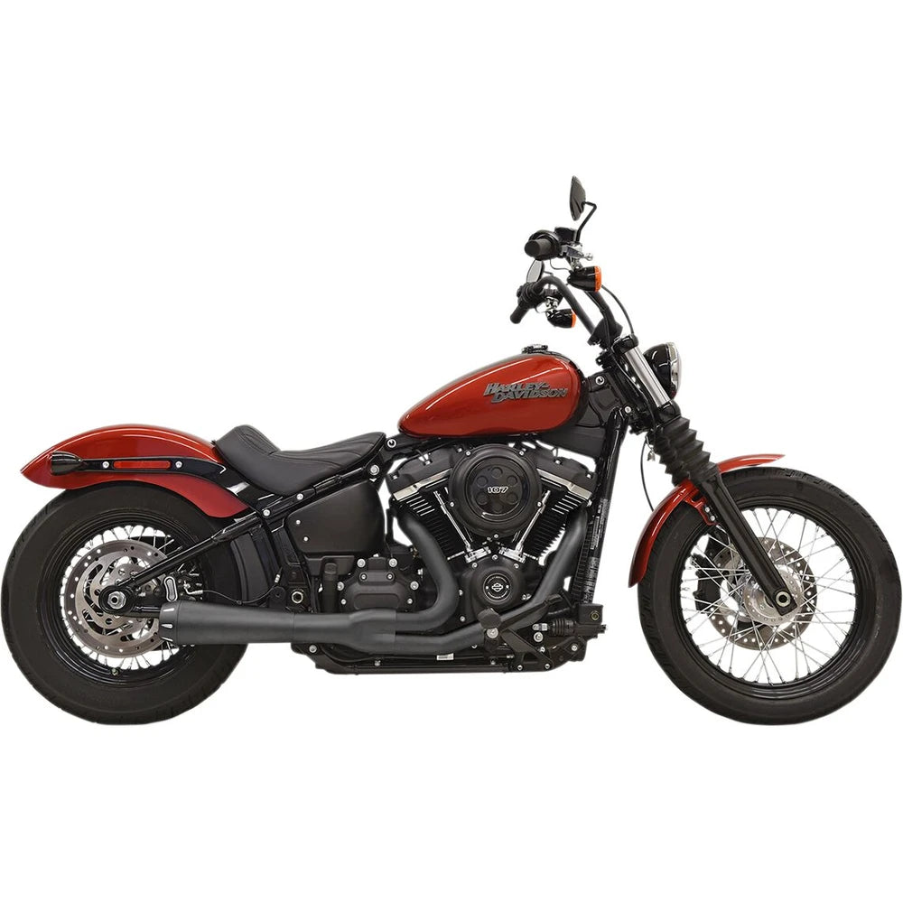 Harley-Davidson Softail (18-24) 2-i-1 Road Rage komplet udstødning, sort, kort – Bassani