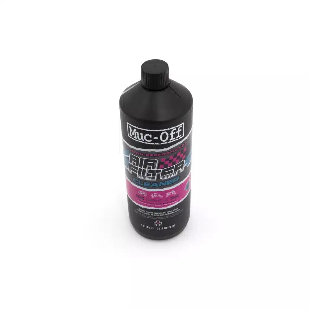 Luftfilterrens til MC – Muc-Off Air Filter Cleaner – 1 L – Air Filter Cleaner-flaske set i skrå vinkel