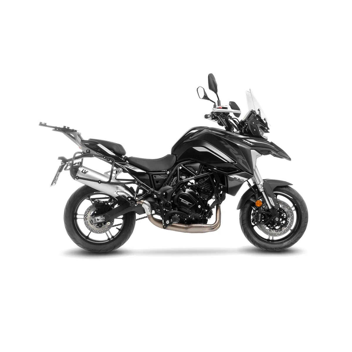 Benelli TRK 702 X (22-24) m.fl. LeoVince LV-14 slip-on – titanium – ekstra produktvisning af lyddæmper, finish og detaljer 3