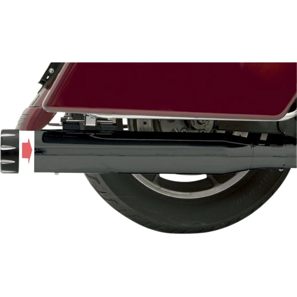 Harley-Davidson Touring (95-16) Quick Change slip-on udstødninger, sort – Bassani