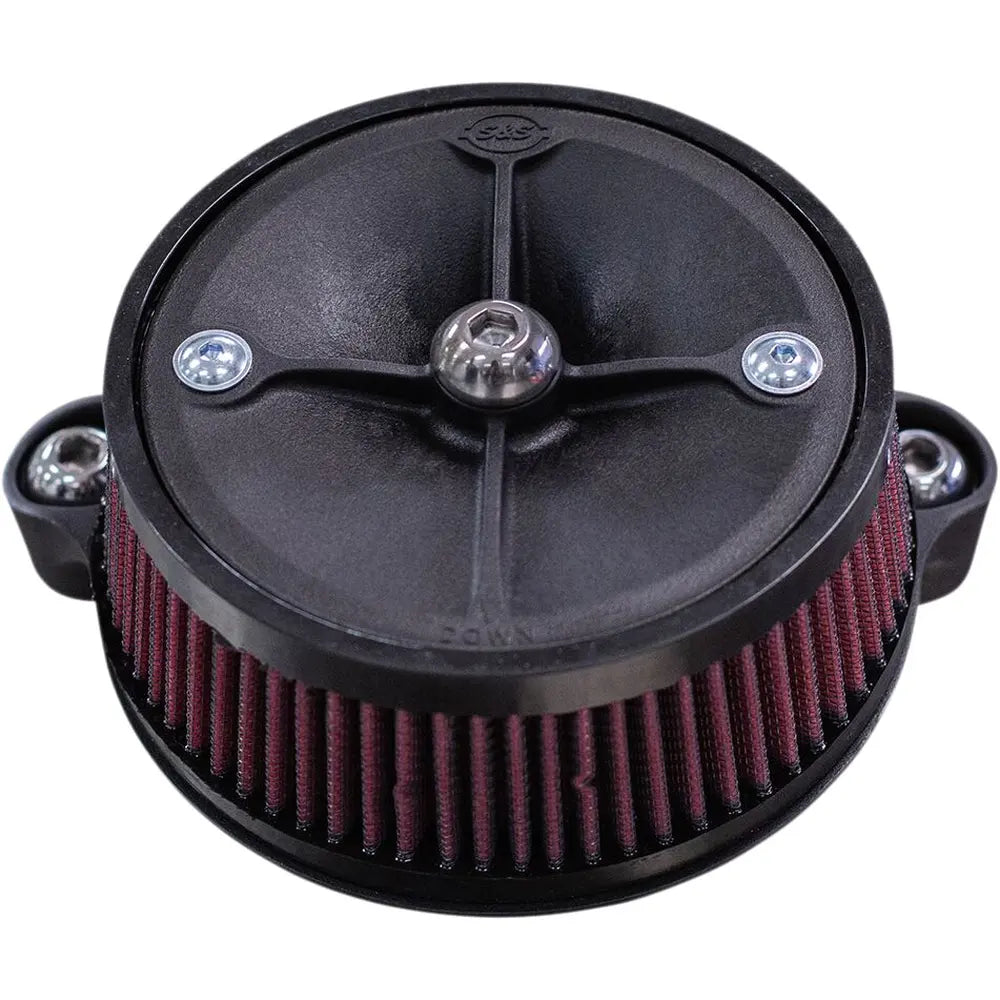 Harley-Davidson Twin Cam (17-24) Super Stock Stealth Air Cleaner Kit, EFI / Super Stock, Round, sort – S&S Cycle