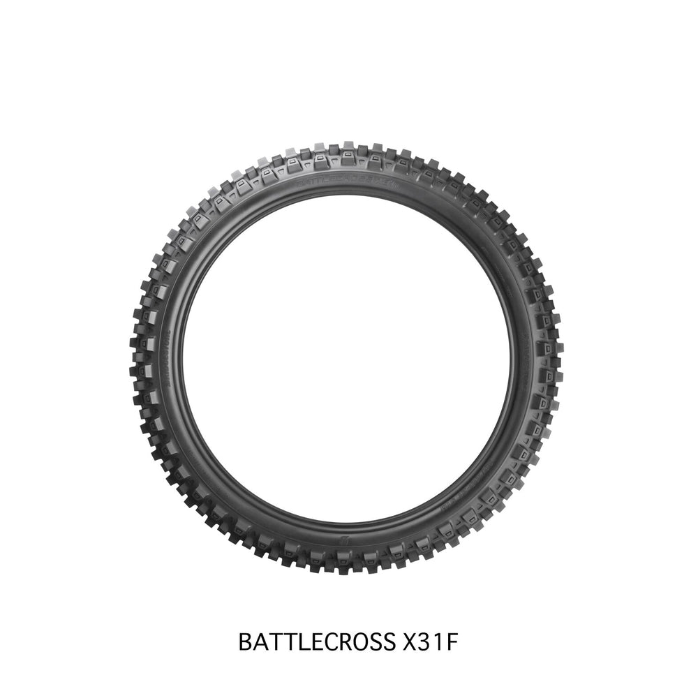 Bridgestone Battlecross X31 80/100-21 51M TT – fordæk – originalt Bridgestone fordæk med maksimalt greb på mellemfast motocrossunderlag. Køb hos Mo2parts. Produktbillede 2.