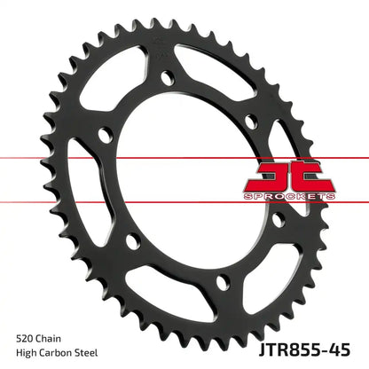 Bagtandhjul 45T, 520 – stål, JTR855.45ZBK – JT Sprockets