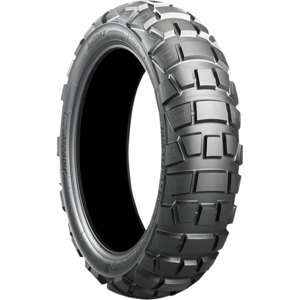 Bridgestone Battlax Adventurecross AX41 120/80-18 62P TL – bagdæk – originalt Bridgestone bagdæk med stærkt trækgreb og robust kontrol i terræn. Køb hos Mo2parts.