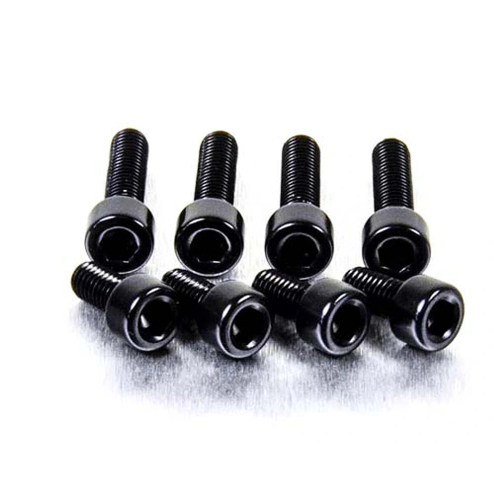 Tankdækselboltsæt, 8 stk. – 7075-T6 aluminium, sort, TSUZ – Pro-Bolt