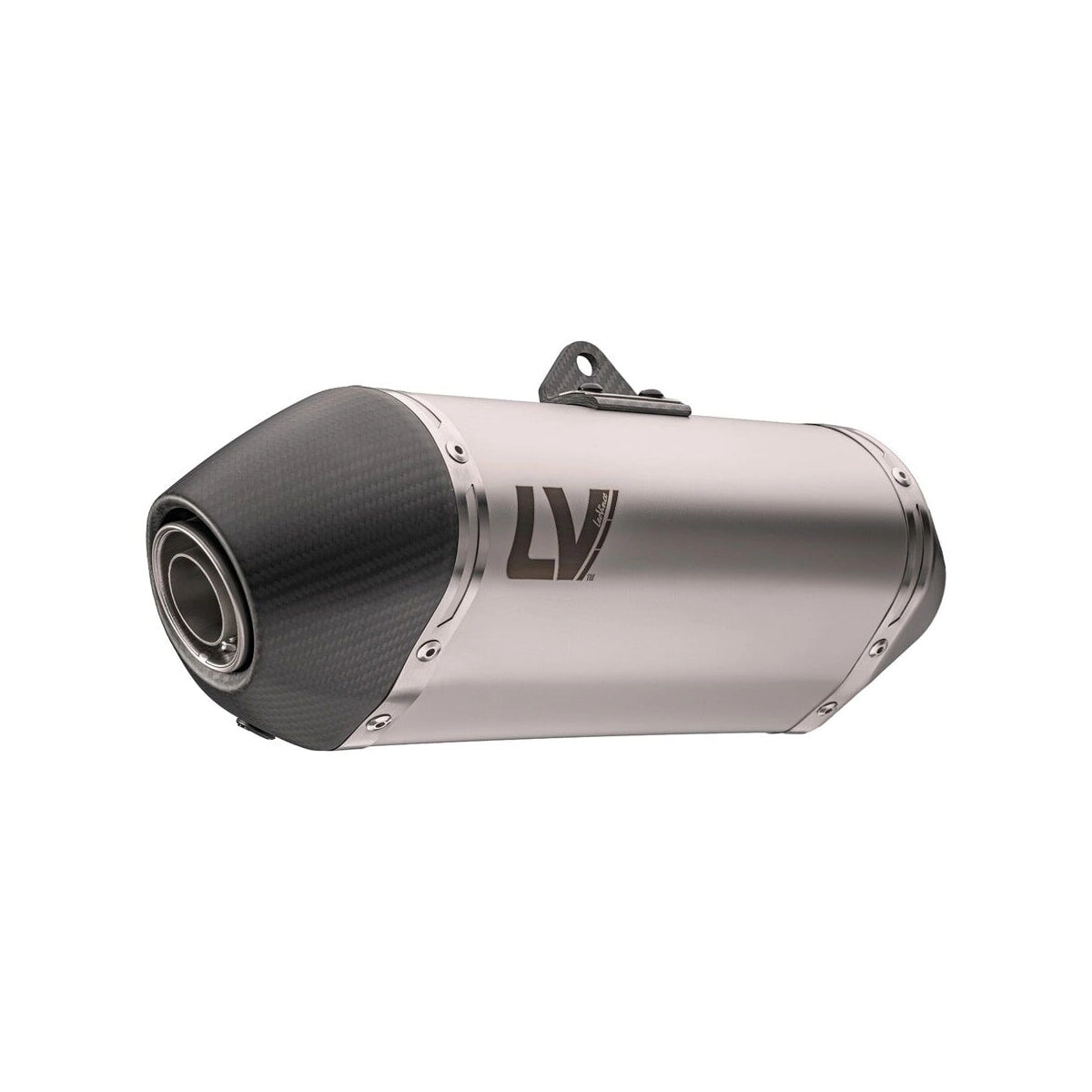 Moto Guzzi STELVIO 1000 (24-26) LeoVince LV-14 slip-on – rustfri – titanium-look – ekstra produktvisning af lyddæmper, finish og detaljer 2