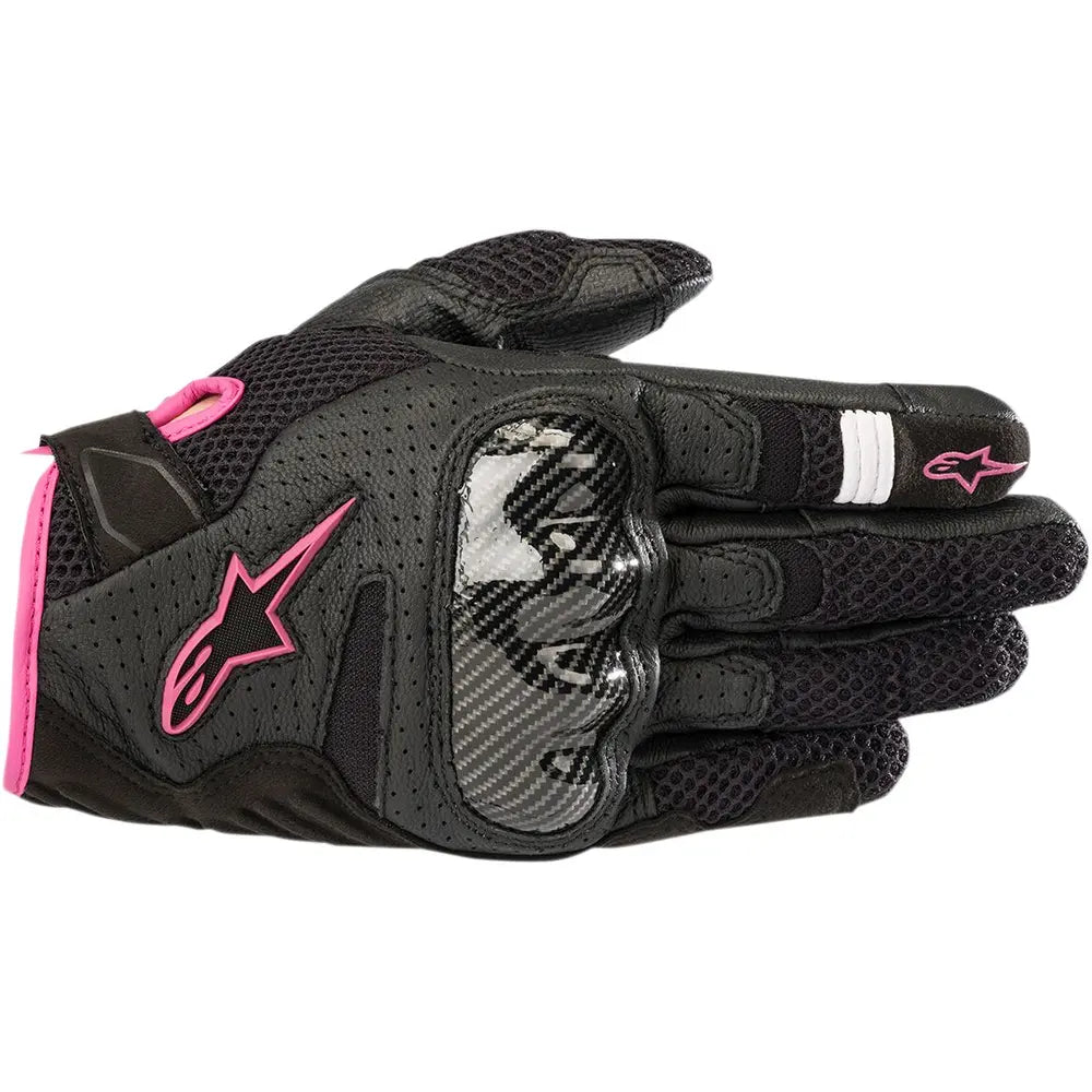 MC handsker Stella SMX-1 Air V2 – Sort/Fuchsia, str. XS fra Alpinestars – primært produktbillede