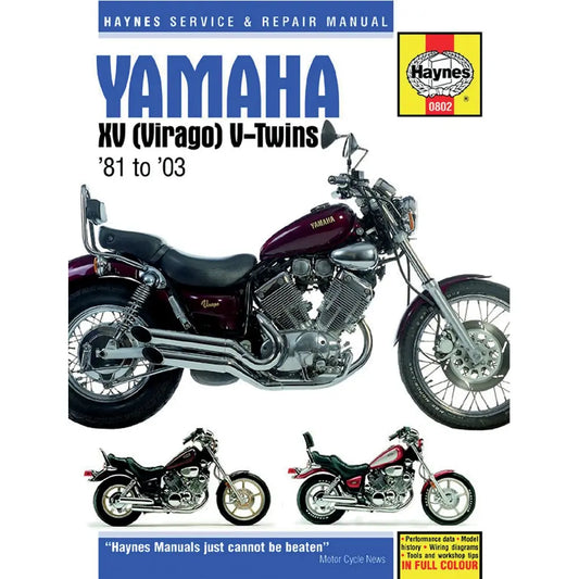 Yamaha XV Virago V-Twins (1981–2003) værkstedshåndbog – Haynes – Haynes værkstedsmanual til service og reparation