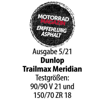 Dunlop Trailmax Meridian 90/90-21 54S TT – fordæk – originalt Dunlop fordæk med tryg adventure-touring og sikkert vejgreb. Køb hos Mo2parts. Produktbillede 2.