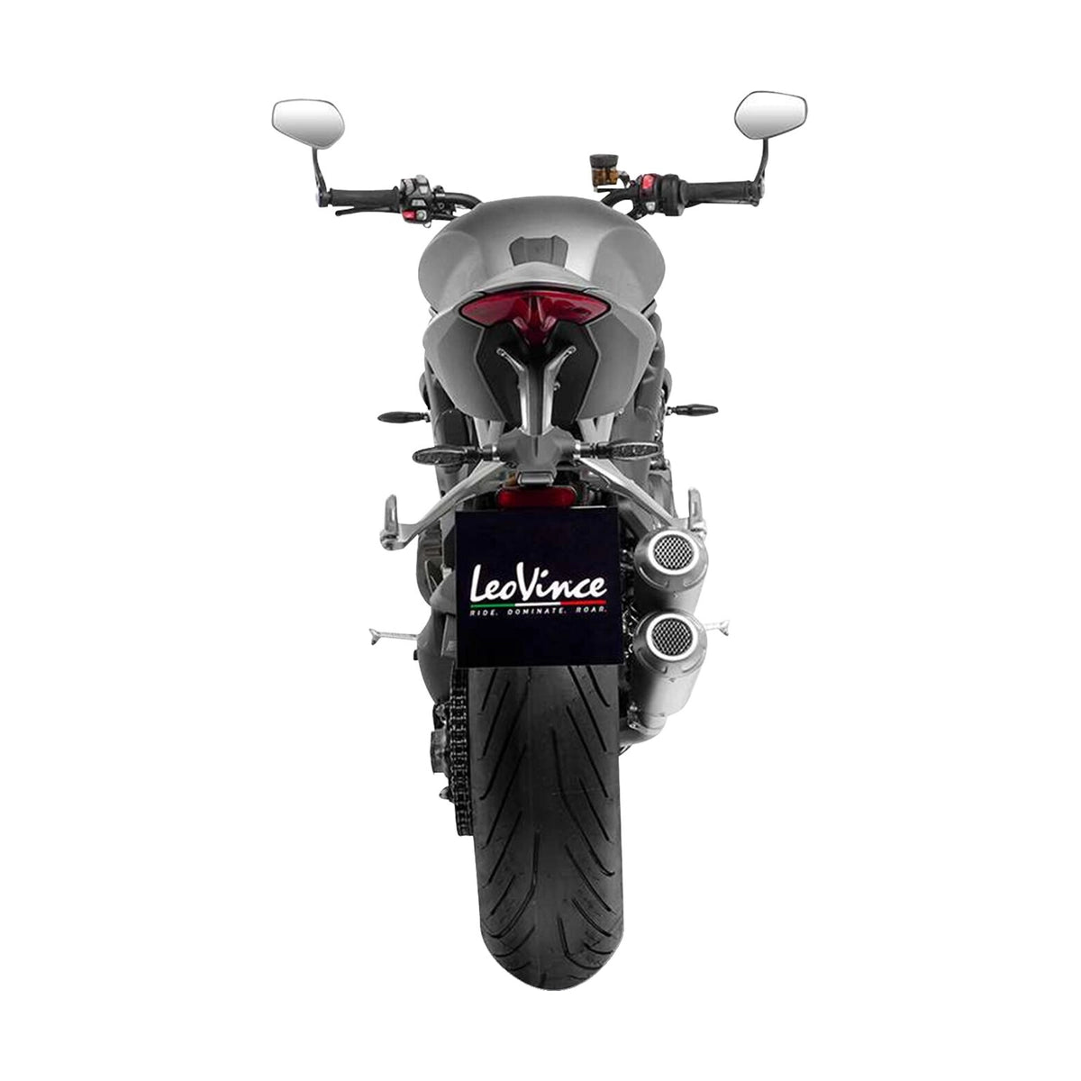 Triumph Speed Triple 1200 RR (21-24) LeoVince LV-10 slip-on – rustfri – ekstra produktvisning af lyddæmper, finish og detaljer 4