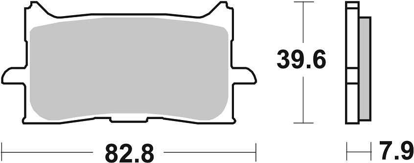 SBS 940HS sintermetal bremseklodser – for – mål og dimensioner