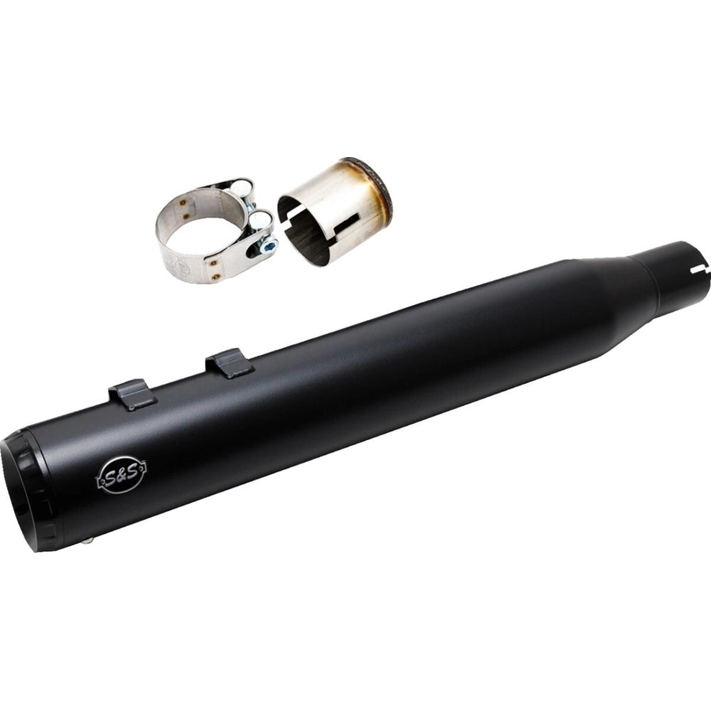 Harley-Davidson Touring (17-25) Swindler Exhaust Conversion Kit 2-into-1, Guardian Black, Race| Slant-Down end cap, sort end cap (550-1163) – S&S Cycle