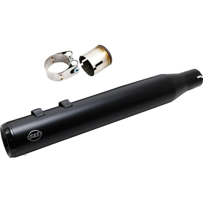 Harley-Davidson Touring (17-25) Swindler Exhaust Conversion Kit 2-into-1, Guardian Black, Race| Slant-Down end cap, sort end cap (550-1163) – S&S Cycle