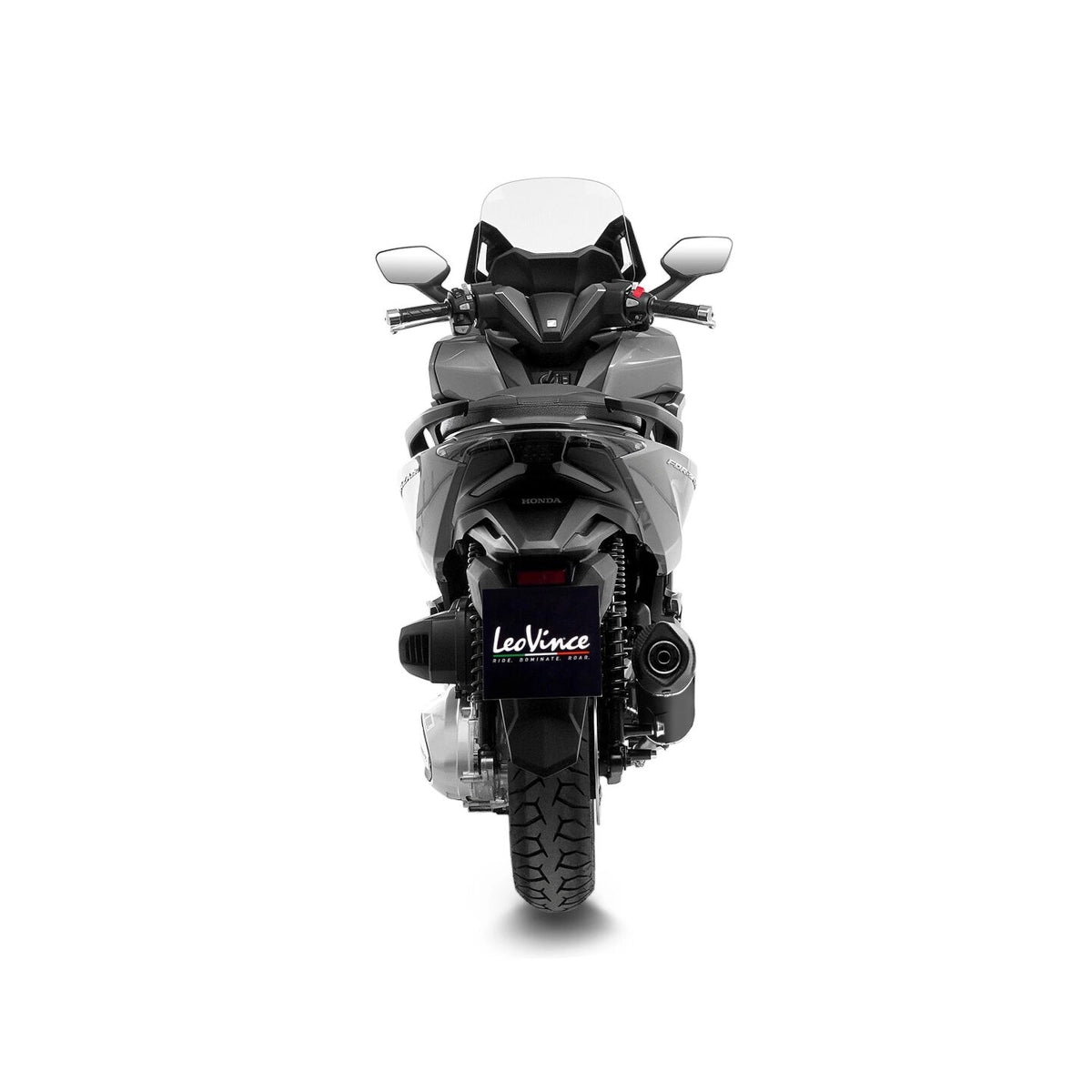 Honda NSS 350 (21-24) LeoVince Nero slip-on – rustfri – ekstra produktvisning af lyddæmper, finish og detaljer 4
