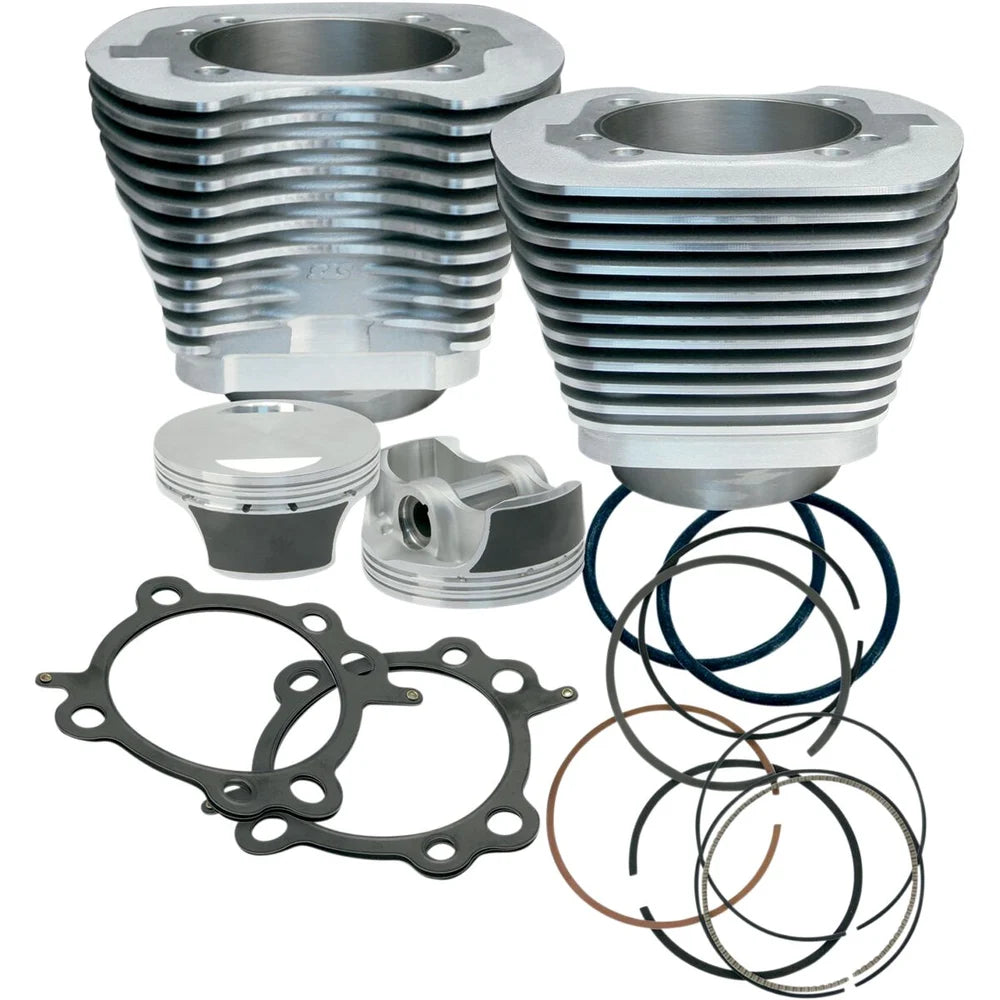 Harley-Davidson modeller (99-06) Big Bore Cylinder Kit, sølv, 3,927" – S&S Cycle