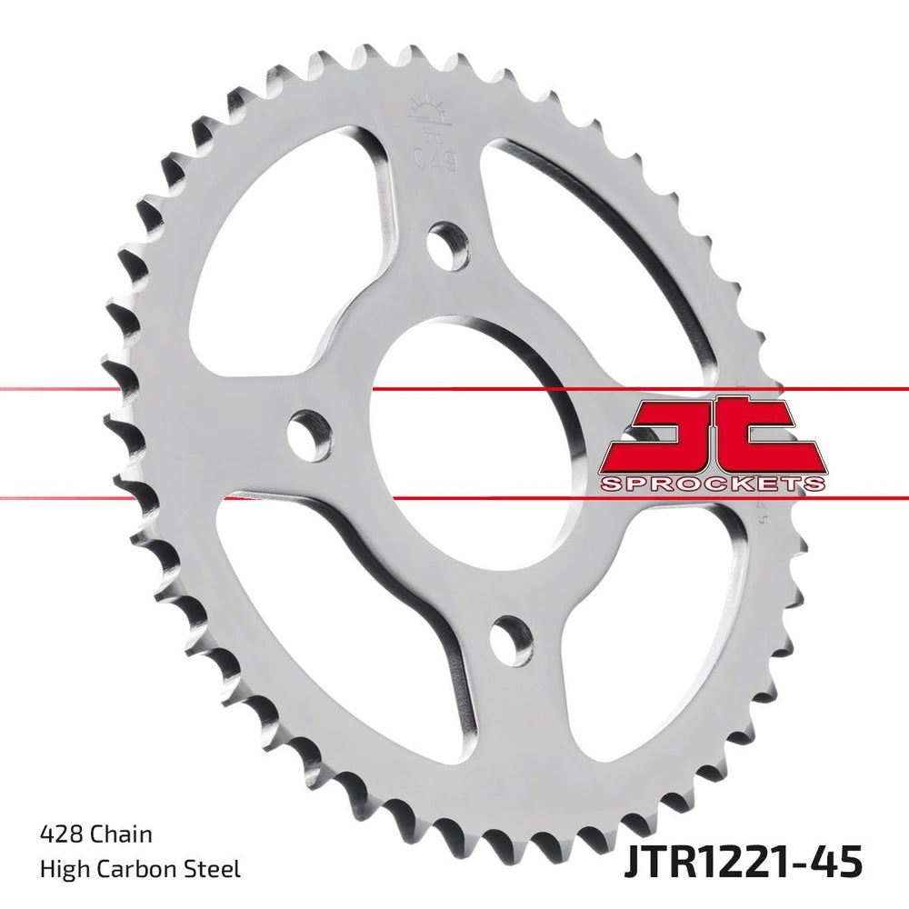 Bagtandhjul 45T, 428 – stål, JTR1221.45 – JT Sprockets