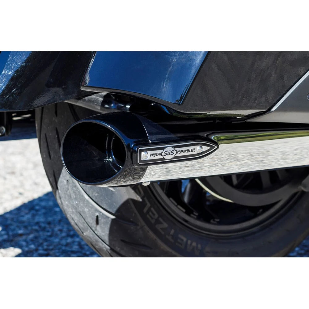 Indian Elite (14-26) 4" Broadhead Slip-On Mufflers, krom, Slash-Cut end cap – S&S Cycle – detaljevisning 7
