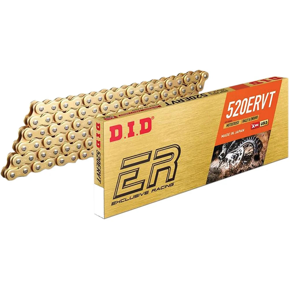 DID 520 ERVT X-Ring MC-kæde, 120 led i guld – til racing, motocross og enduro