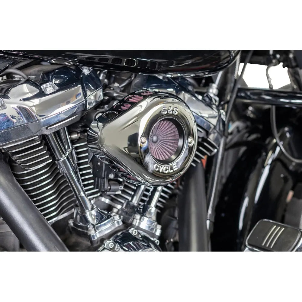 Harley-Davidson modeller (17-24) Air Stinger Stealth Air Cleaner Kit, Air Stinger / Stealth, Teardrop, krom – S&S Cycle – konstruktion og finish 5