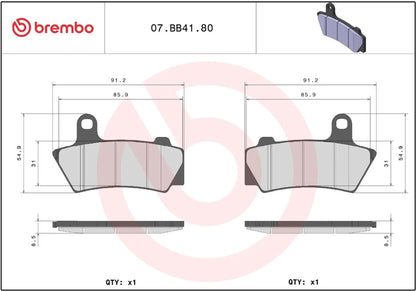 BMW R 18 21-26 bremseklodser – Brembo Genuine Sinter 07BB4180