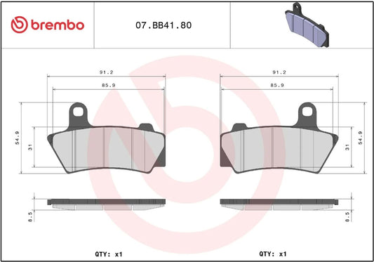BMW R 18 21-26 bremseklodser – Brembo Genuine Sinter 07BB4180