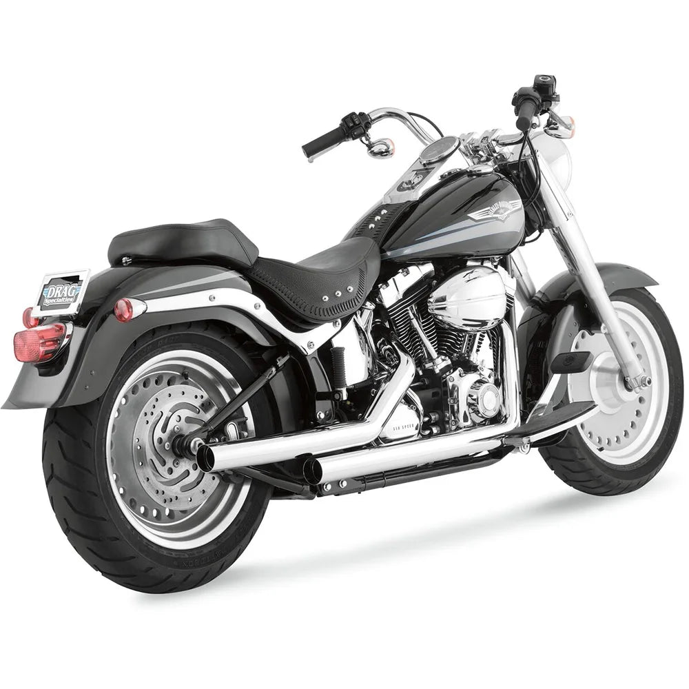 Harley-Davidson Softail (86-11) Straightshots komplet udstødning, krom – Vance & Hines – detaljebillede af udstødning og finish 2