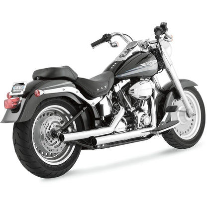 Harley-Davidson Softail (86-11) Straightshots komplet udstødning, krom – Vance & Hines – detaljebillede af udstødning og finish 2