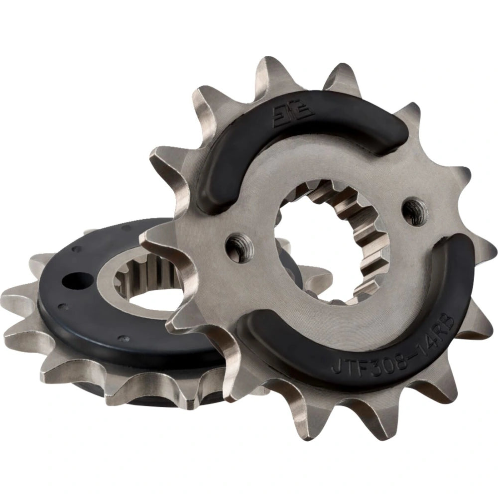 Fortandhjul 14T, 520 – stål, gummidæmpet, JTF308.14RB – JT Sprockets